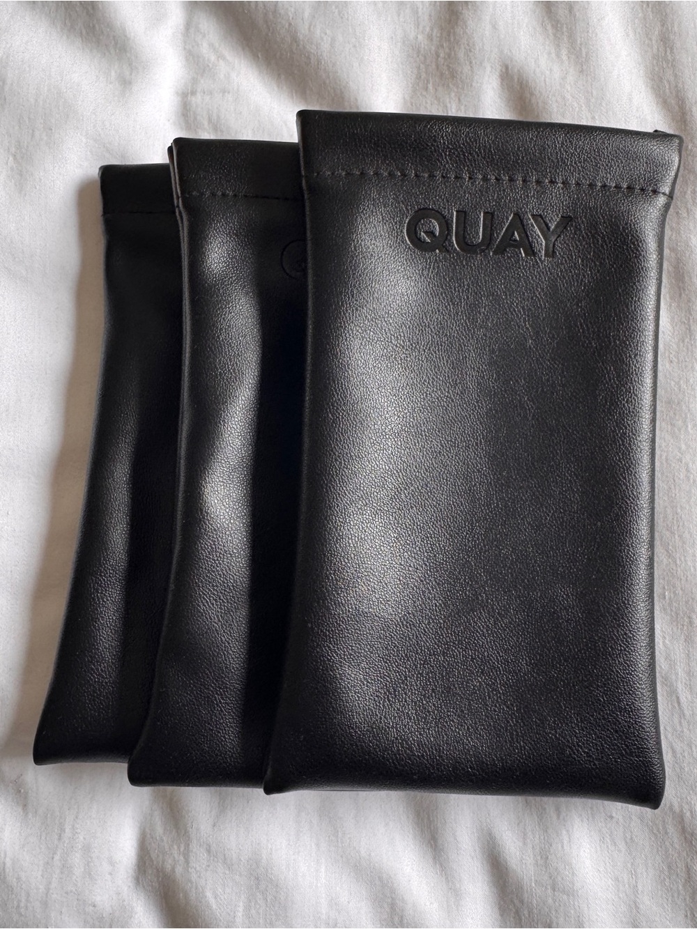 Quay Australia Black Sunglass Pouches (3 available individually)